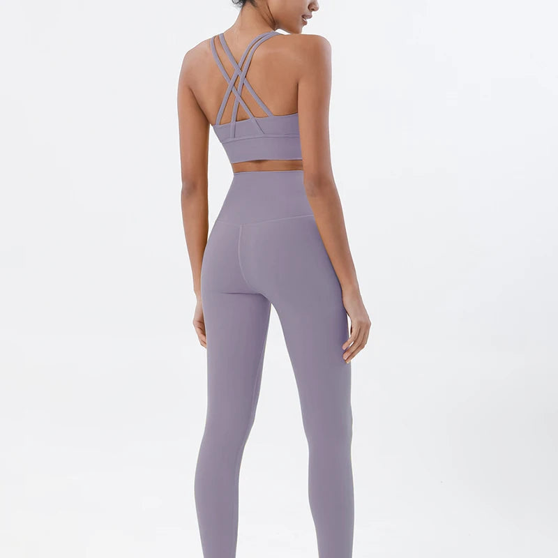 SOISOU Women’s Nylon Yoga Set — 2‑Piece Breathable Tracksuit