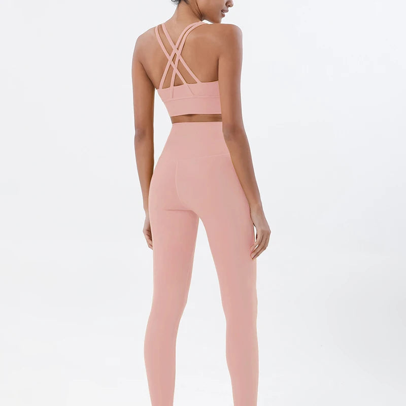 SOISOU Women’s Nylon Yoga Set — 2‑Piece Breathable Tracksuit