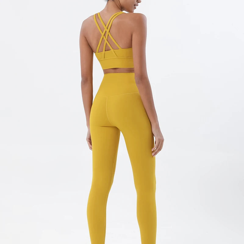 SOISOU Women’s Nylon Yoga Set — 2‑Piece Breathable Tracksuit