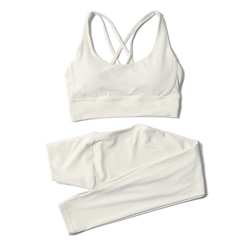 SOISOU Women’s Nylon Yoga Set — 2‑Piece Breathable Tracksuit