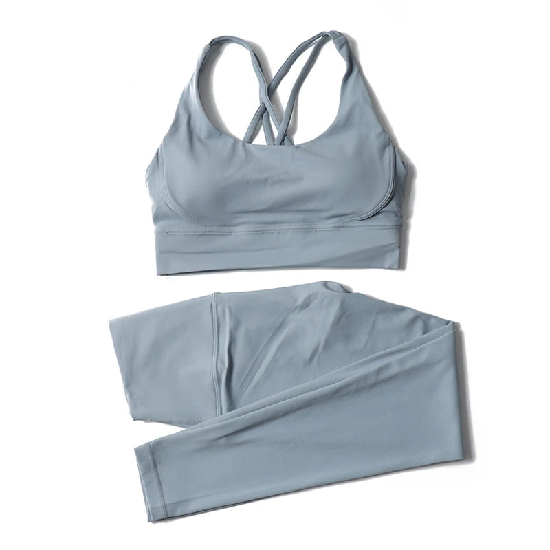 SOISOU Women’s Nylon Yoga Set — 2‑Piece Breathable Tracksuit