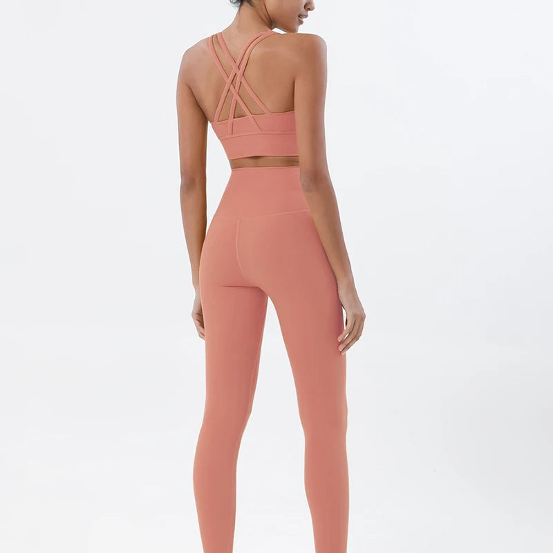 SOISOU Women’s Nylon Yoga Set — 2‑Piece Breathable Tracksuit