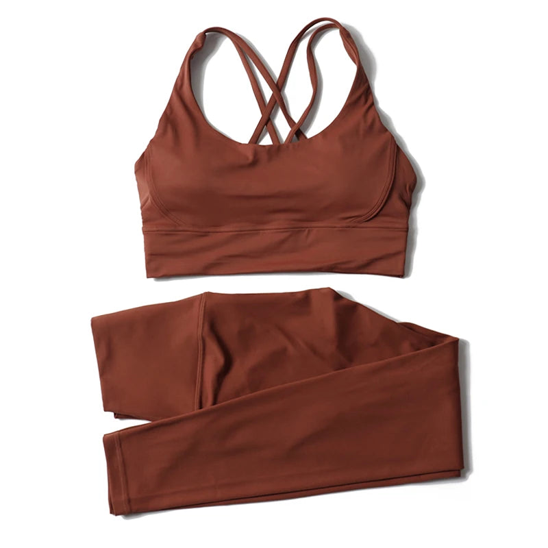 SOISOU Women’s Nylon Yoga Set — 2‑Piece Breathable Tracksuit