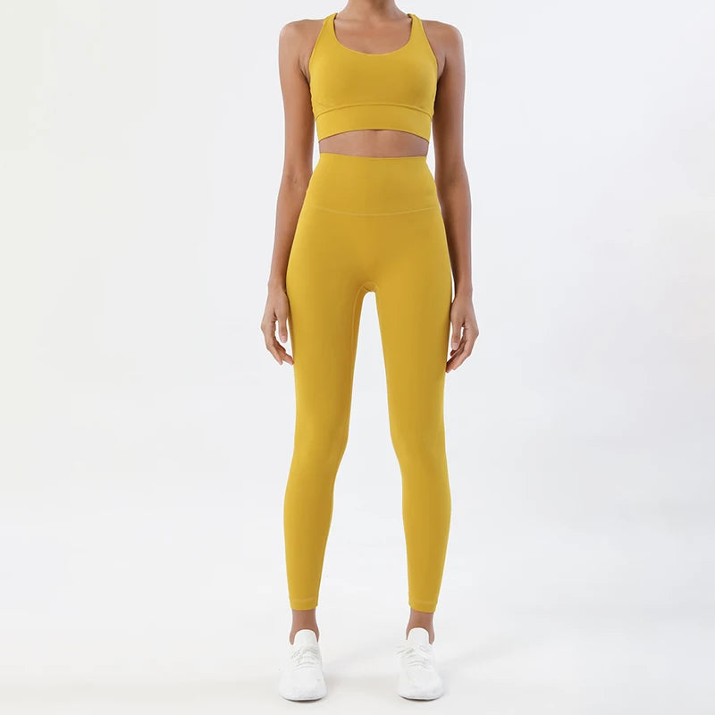 SOISOU Women’s Nylon Yoga Set — 2‑Piece Breathable Tracksuit