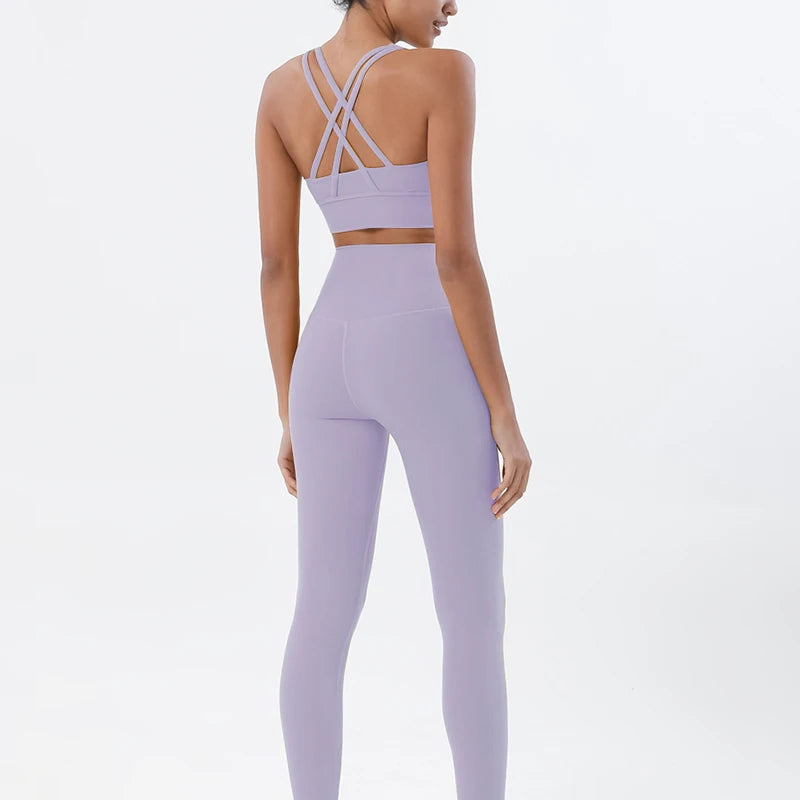 SOISOU Women’s Nylon Yoga Set — 2‑Piece Breathable Tracksuit