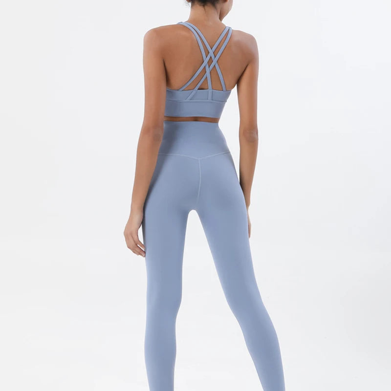 SOISOU Women’s Nylon Yoga Set — 2‑Piece Breathable Tracksuit