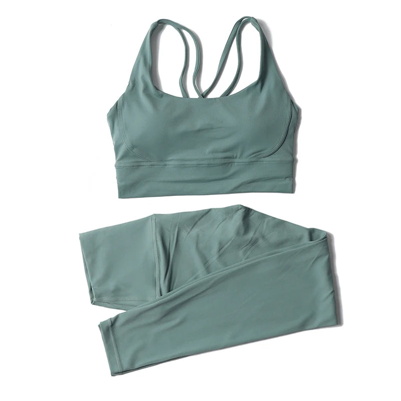 SOISOU Women’s Nylon Yoga Set — 2‑Piece Breathable Tracksuit