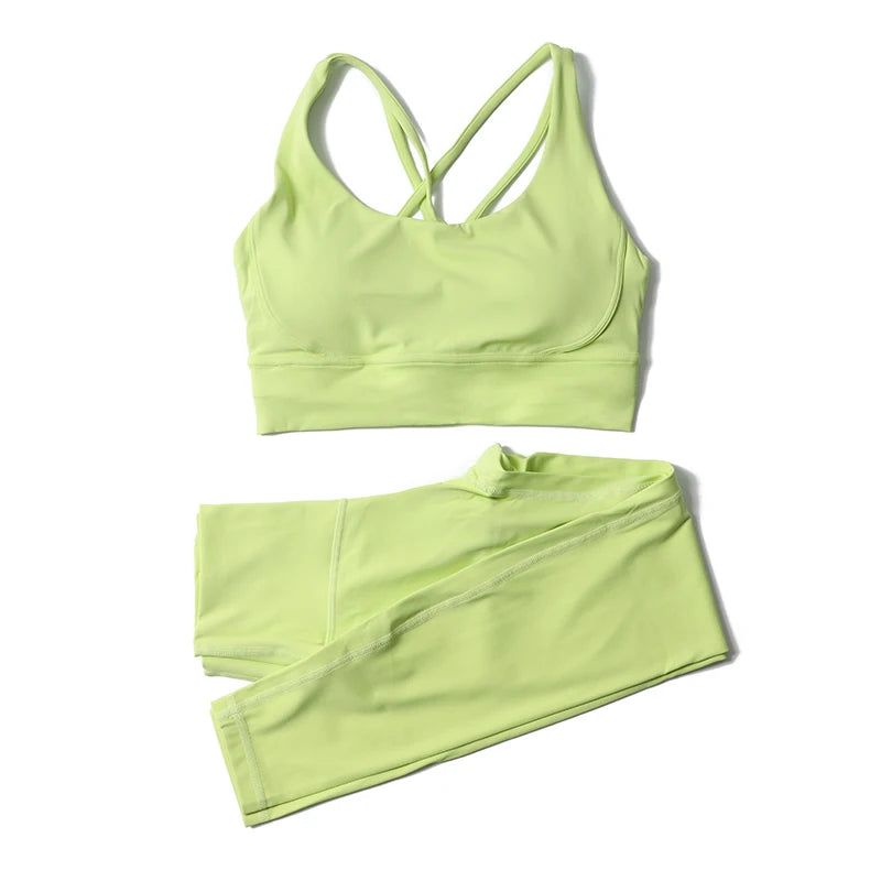 SOISOU Women’s Nylon Yoga Set — 2‑Piece Breathable Tracksuit