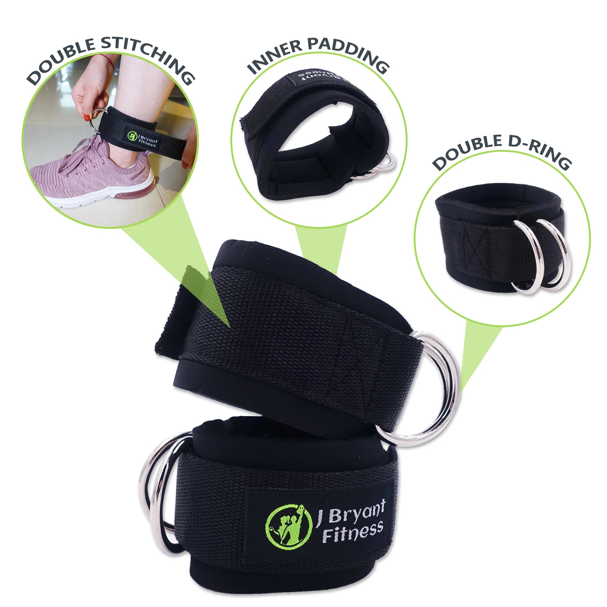 Barbell Pad Kit — Carry Bag, Wrist Wraps & Ankle Straps