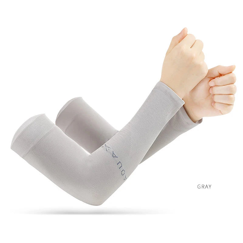 Ice Silk Anti‑UV Arm Sleeves — Unisex Fingerless
