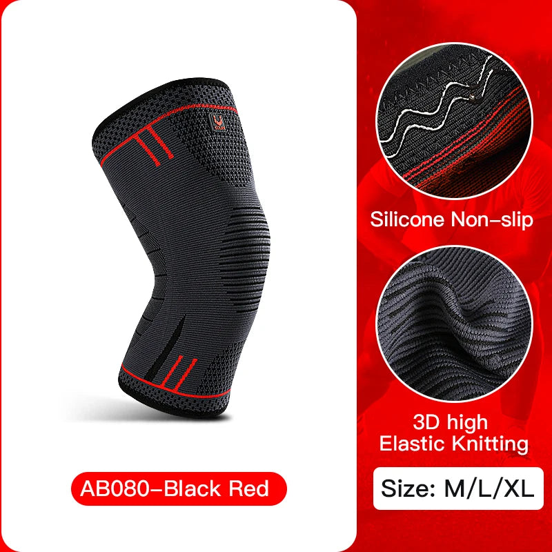 Compression Knee Support Sleeve — Elastic Breathable Anti‑Slip Protector