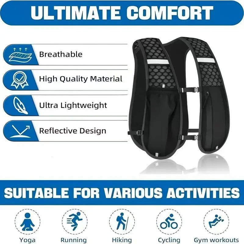 Running Hydration Vest — Water‑Resistant Breathable Pack