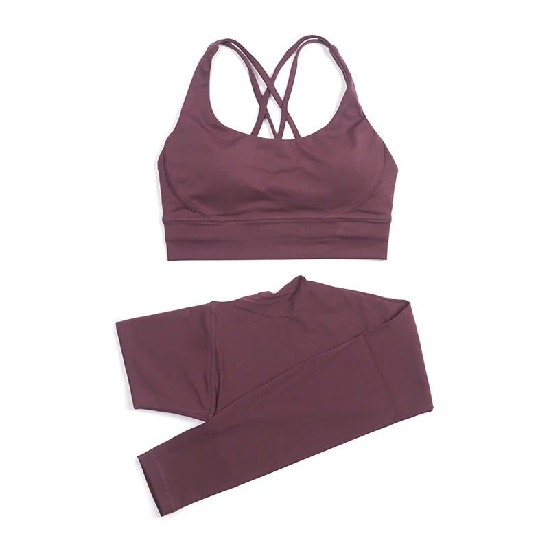SOISOU Women’s Nylon Yoga Set — 2‑Piece Breathable Tracksuit