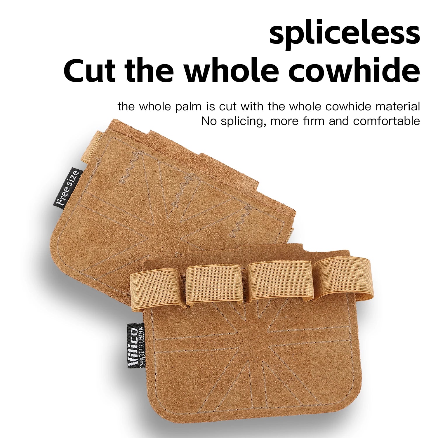 Cowhide Weightlifting Gloves — Palm Protection for Men and Women