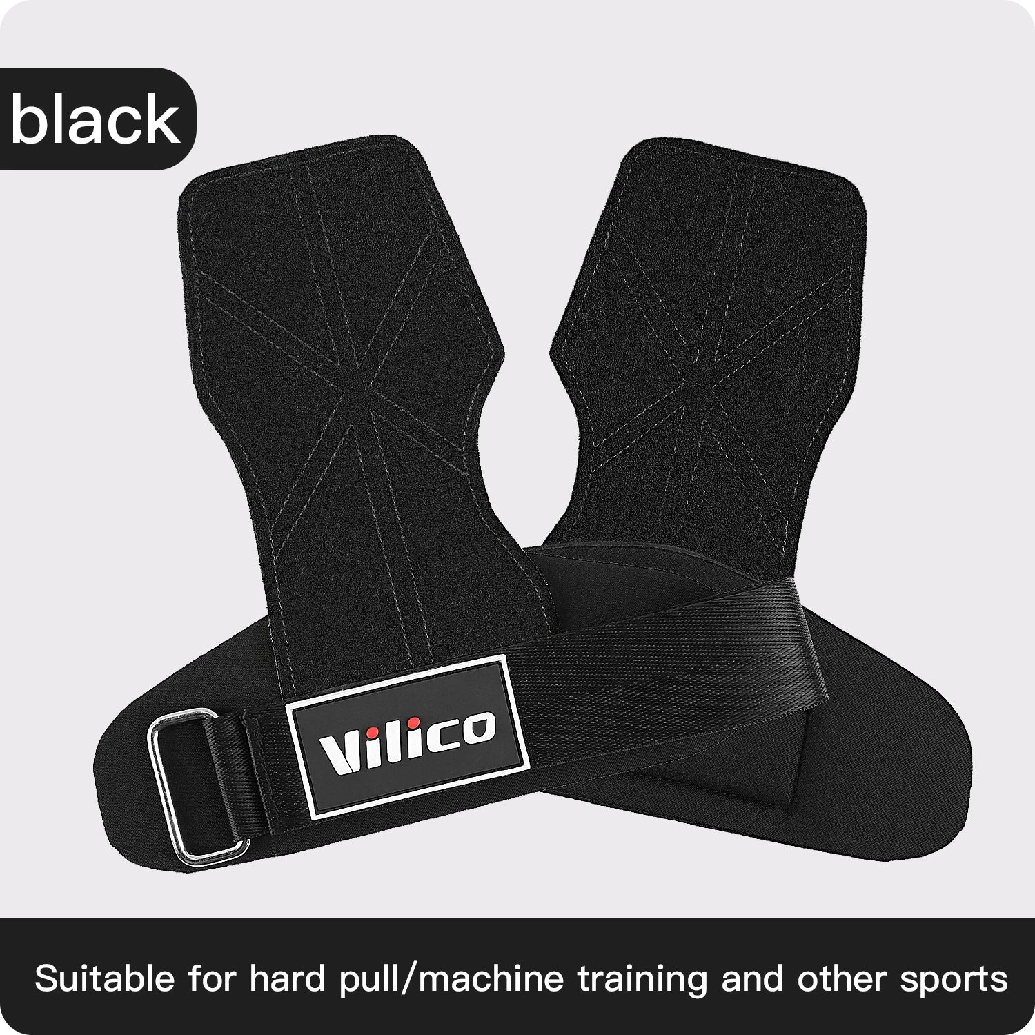 Cowhide Gym Grip Gloves 2‑Pack — Anti‑Skid Palm Protectors for Lifting