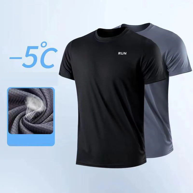 Men’s Quick‑Dry Short Sleeve Gym Tee — Lightweight Moisture‑Wicking Training Shirt