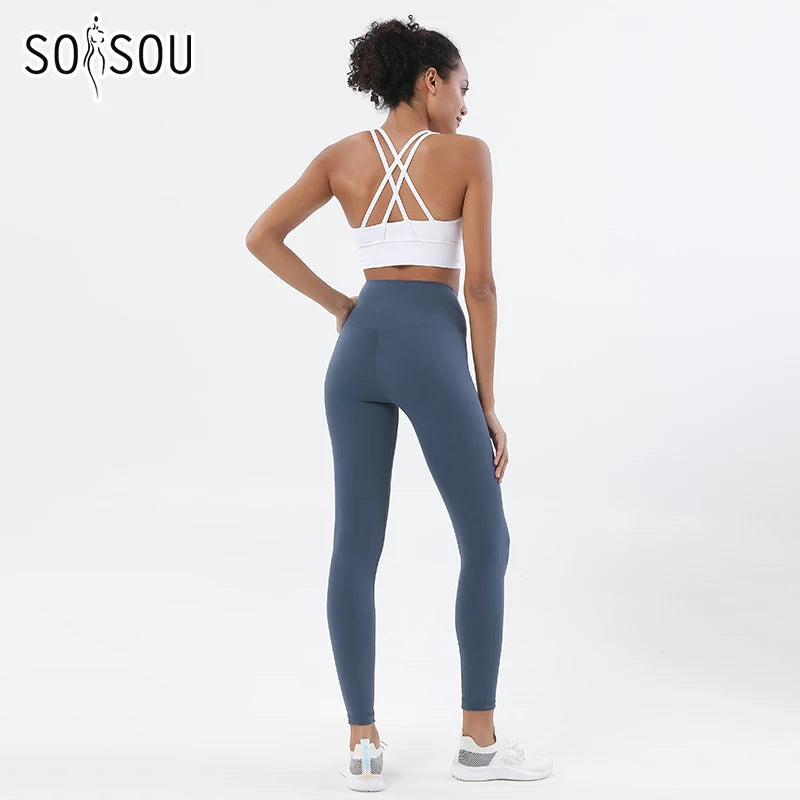 SOISOU Women’s Nylon Yoga Set — 2‑Piece Breathable Tracksuit