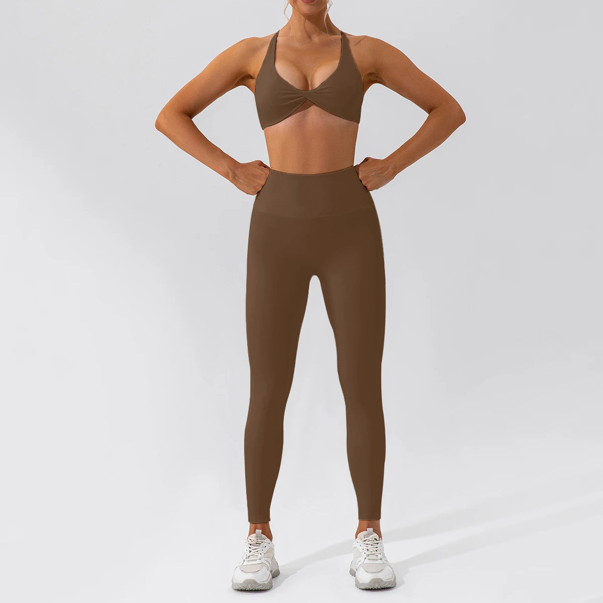 Summer 2‑Piece Women’s Quick‑Dry Yoga Set — Long Sleeve Top and Shorts