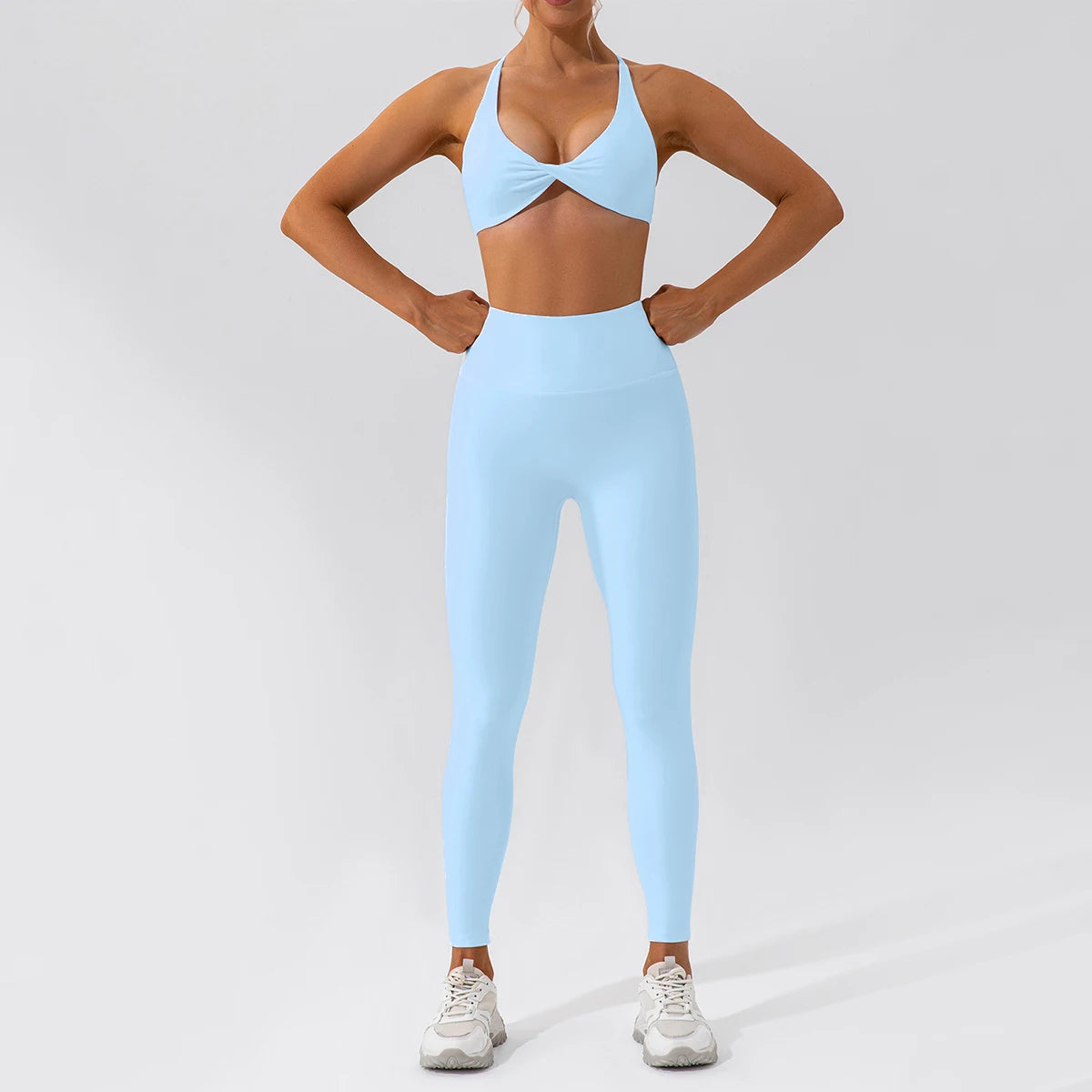 Summer 2‑Piece Women’s Quick‑Dry Yoga Set — Long Sleeve Top and Shorts