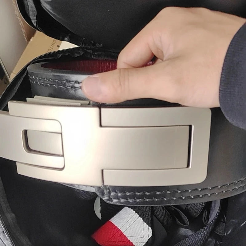 Cowhide Lever Powerlifting Belt — Leather Waist Support for Squat & Deadlift