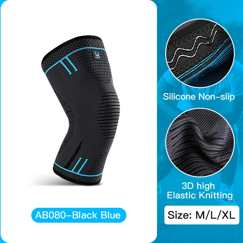 Compression Knee Support Sleeve — Elastic Breathable Anti‑Slip Protector