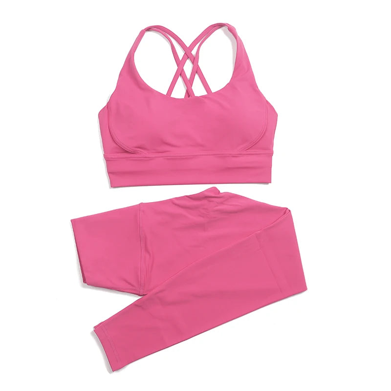 SOISOU Women’s Nylon Yoga Set — 2‑Piece Breathable Tracksuit