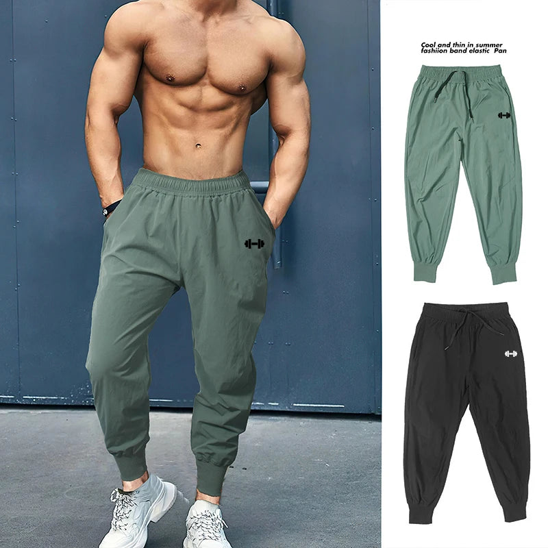 Men’s Gym Training Pants — Ultra‑Thin Quick‑Dry Elastic Waist Trousers