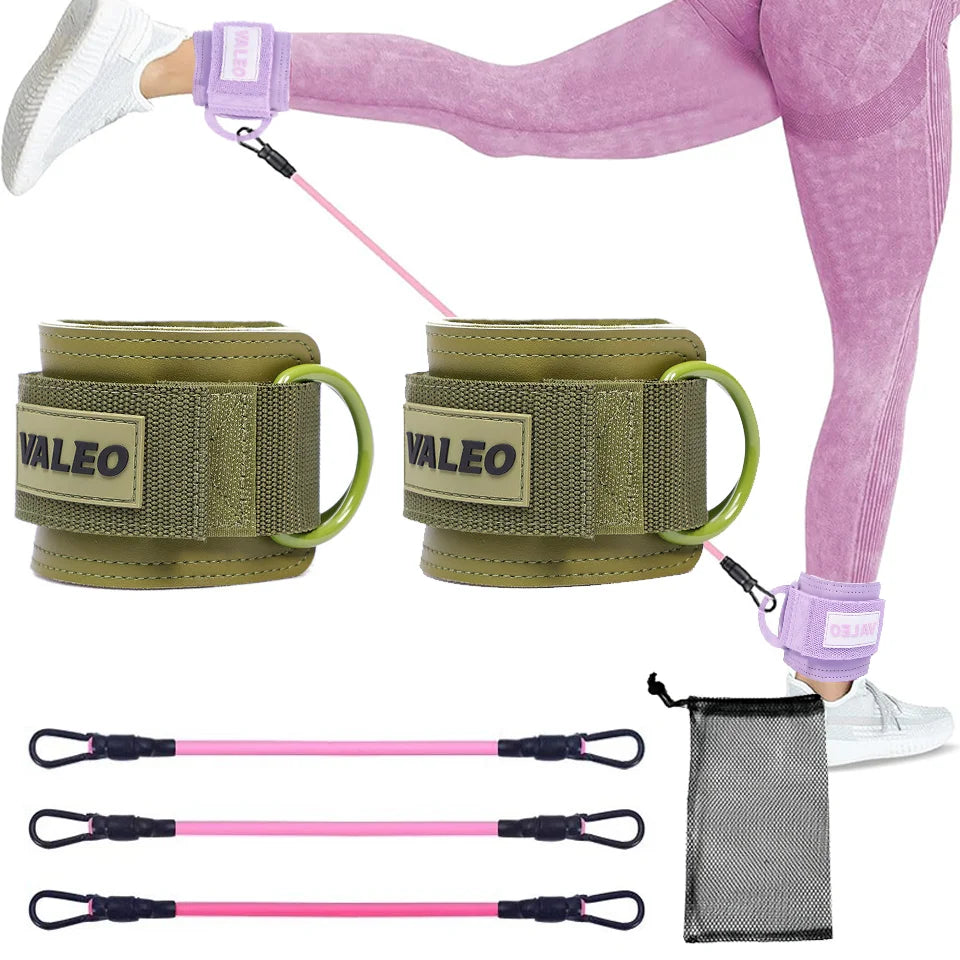 LOOGDEEL Ankle Strap Set — Unisex Resistance Cuffs with Padded Support