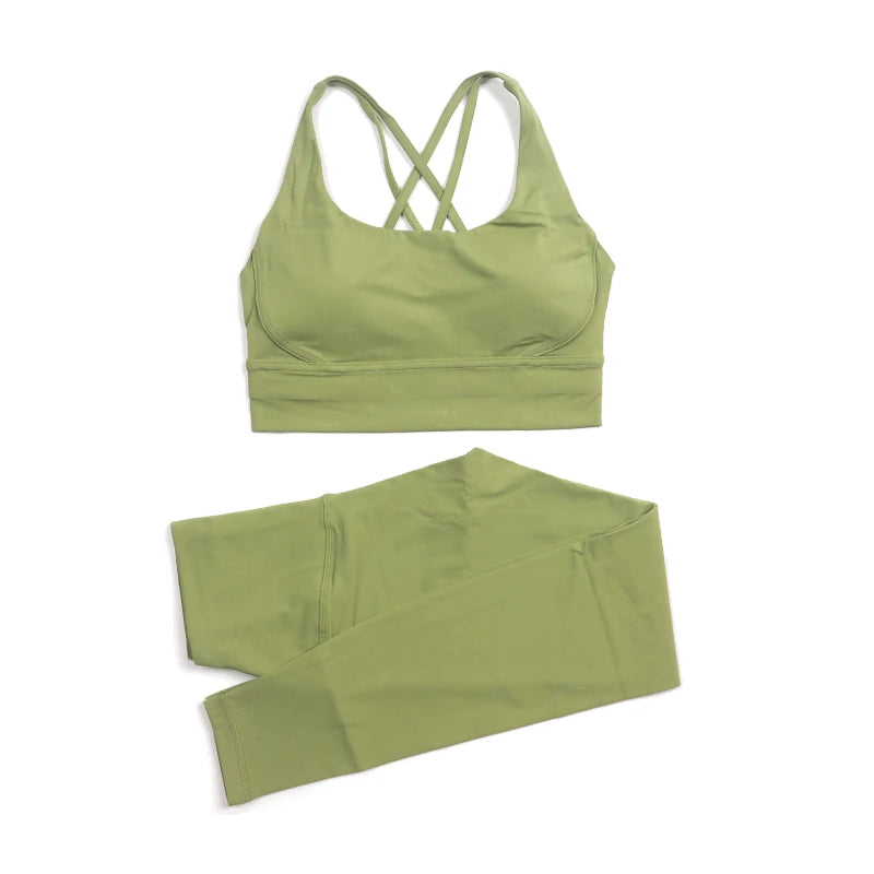 SOISOU Women’s Nylon Yoga Set — 2‑Piece Breathable Tracksuit