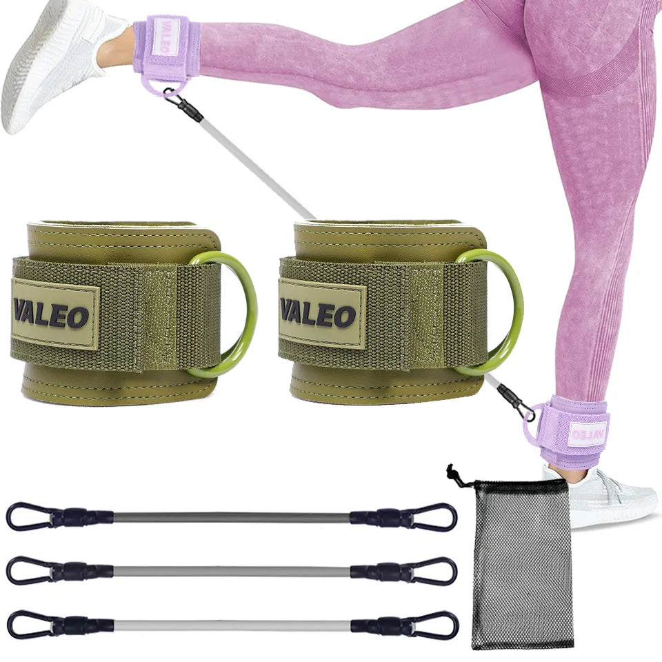 LOOGDEEL Ankle Strap Set — Unisex Resistance Cuffs with Padded Support