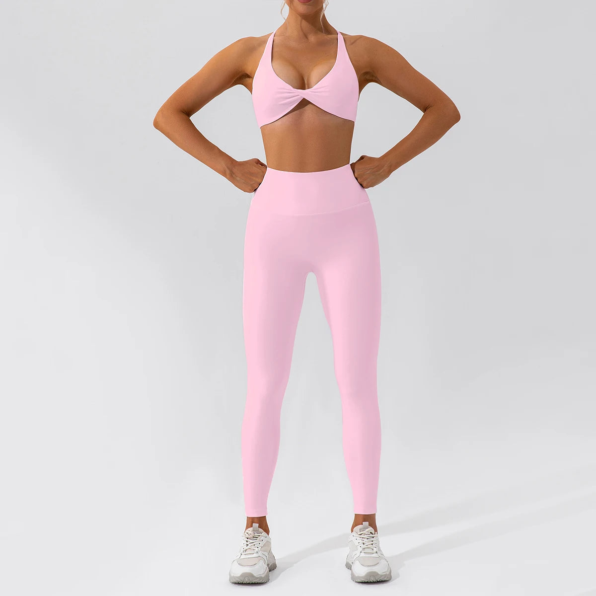 Summer 2‑Piece Women’s Quick‑Dry Yoga Set — Long Sleeve Top and Shorts