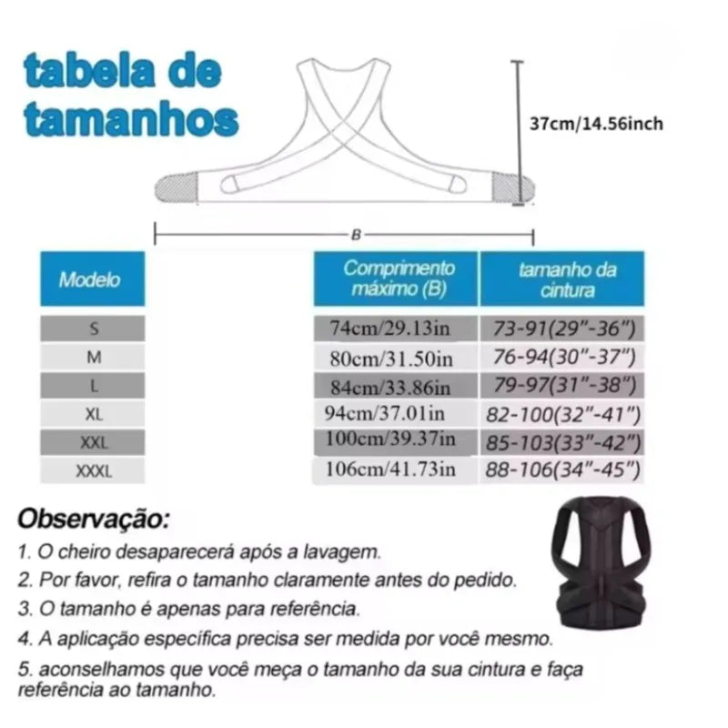 Reinforced Lumbar Posture Vest — Adjustable Back and Neck Trainer