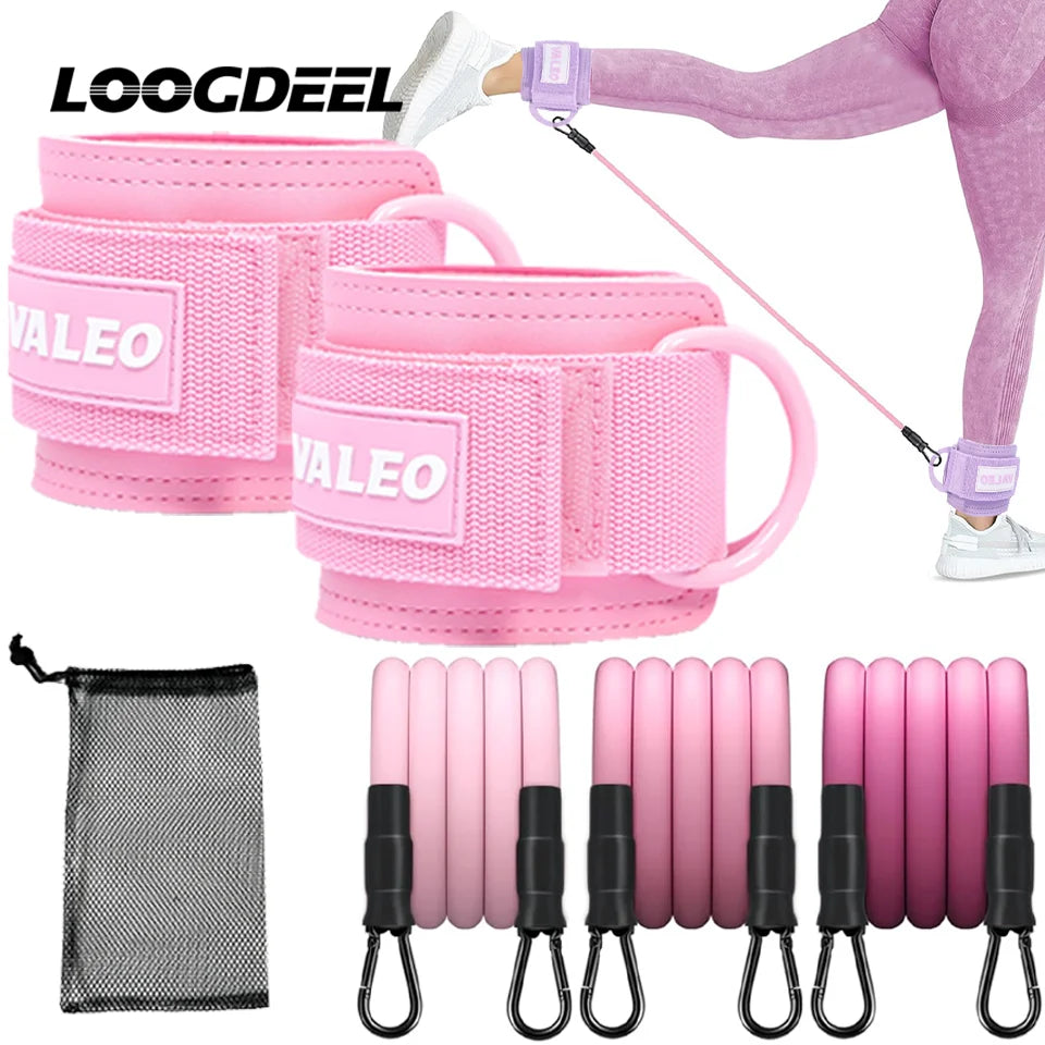 LOOGDEEL Ankle Strap Set — Unisex Resistance Cuffs with Padded Support