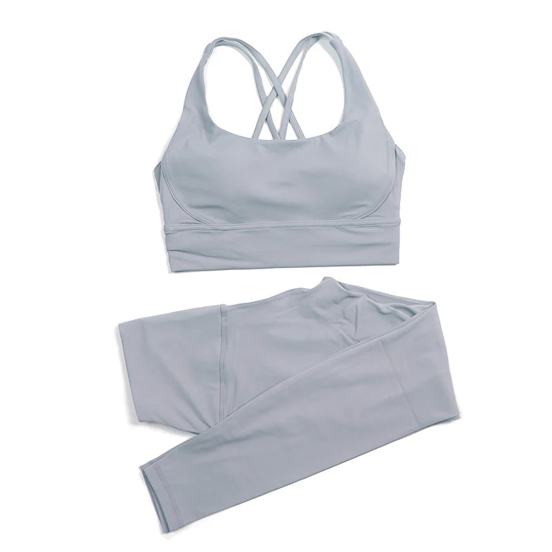 SOISOU Women’s Nylon Yoga Set — 2‑Piece Breathable Tracksuit