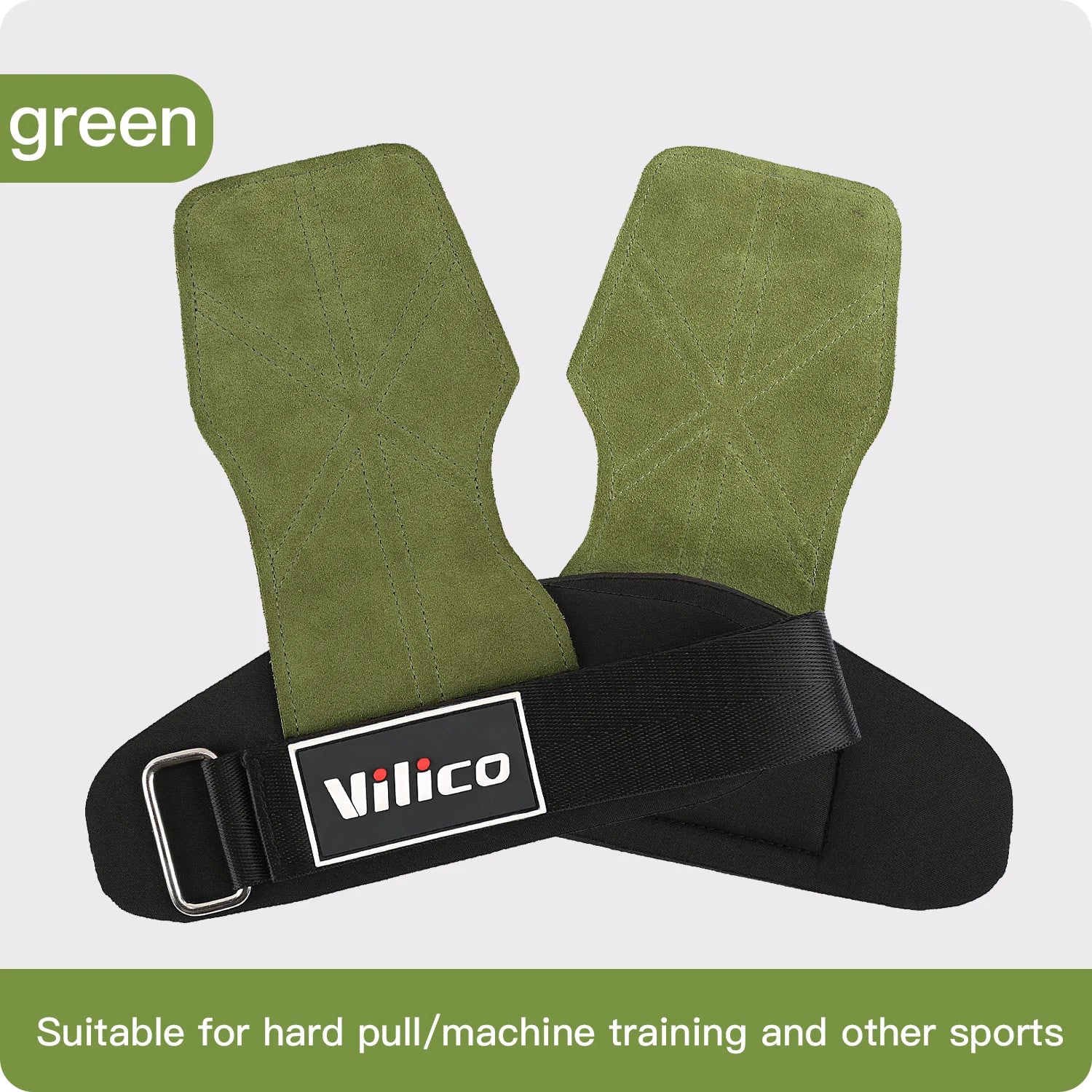 Cowhide Gym Grip Gloves 2‑Pack — Anti‑Skid Palm Protectors for Lifting
