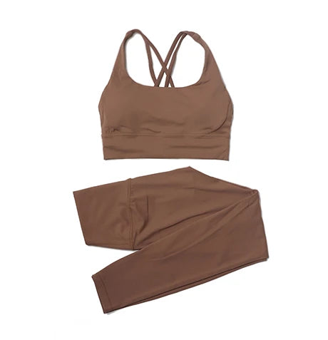 SOISOU Women’s Nylon Yoga Set — 2‑Piece Breathable Tracksuit