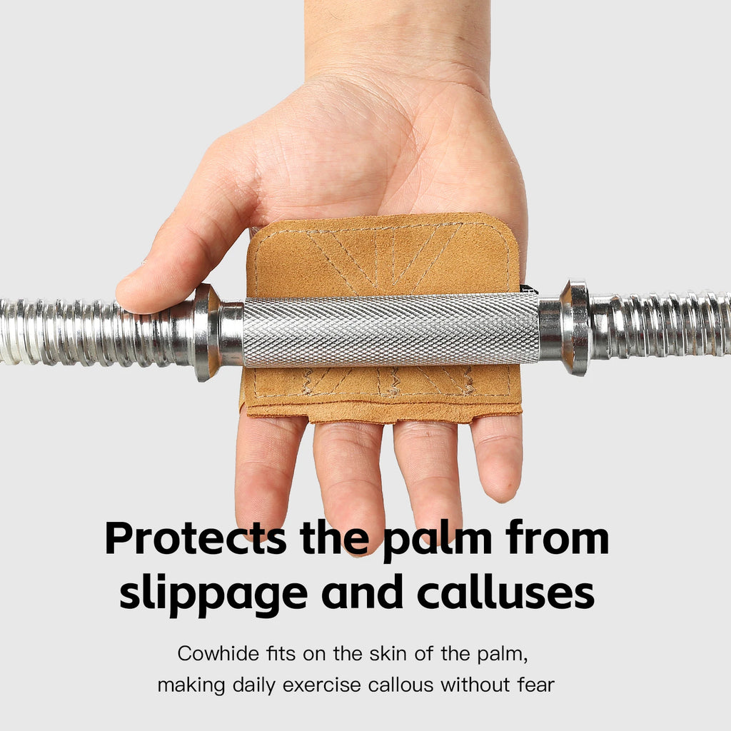 Cowhide Weightlifting Gloves — Palm Protection for Men and Women