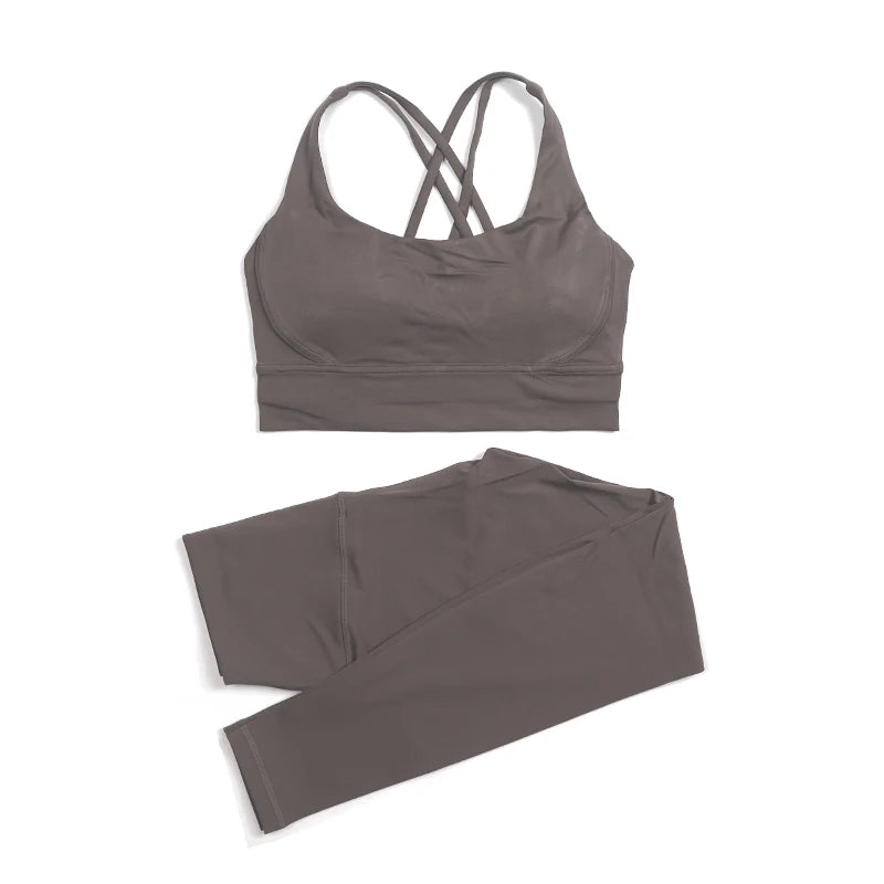 SOISOU Women’s Nylon Yoga Set — 2‑Piece Breathable Tracksuit