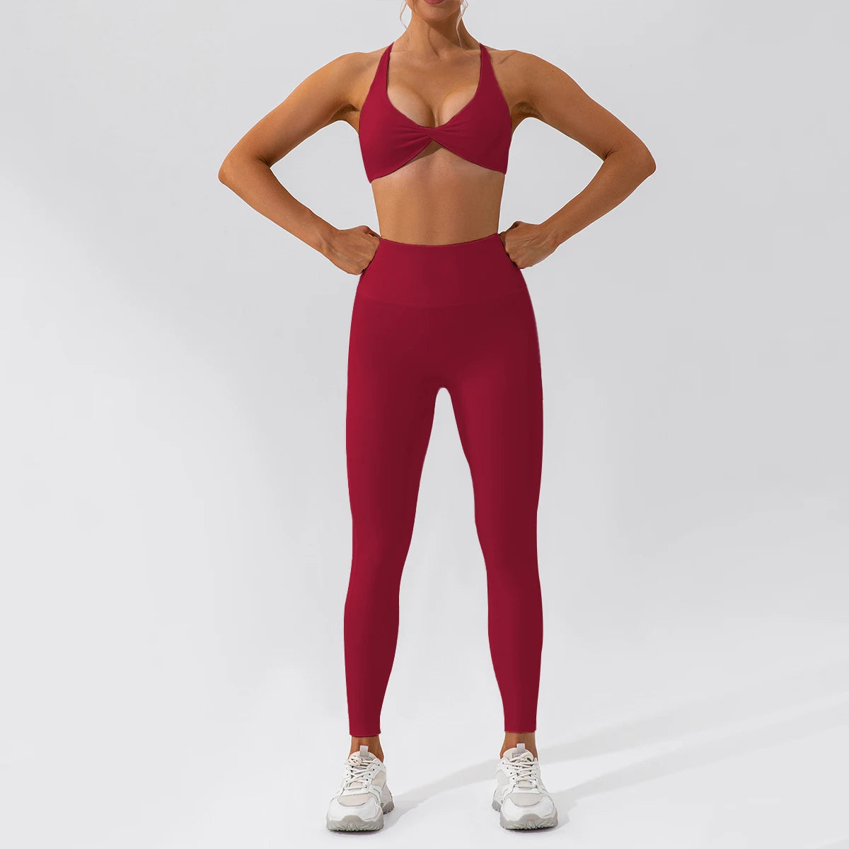 Summer 2‑Piece Women’s Quick‑Dry Yoga Set — Long Sleeve Top and Shorts