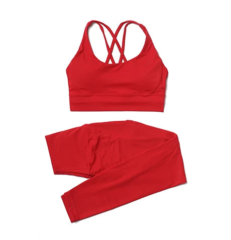 SOISOU Women’s Nylon Yoga Set — 2‑Piece Breathable Tracksuit