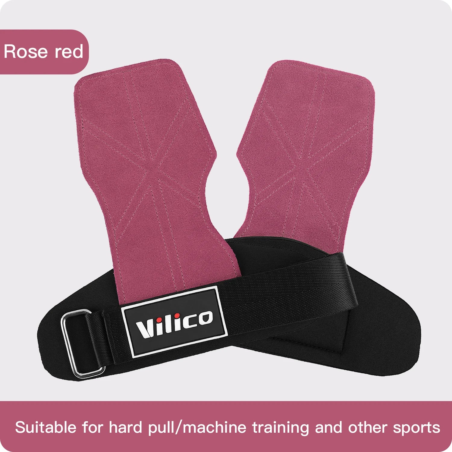 Cowhide Gym Grip Gloves 2‑Pack — Anti‑Skid Palm Protectors for Lifting