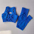 2‑Piece Women’s Seamless Sports Set — Shockproof Bra and High‑Waist Leggings