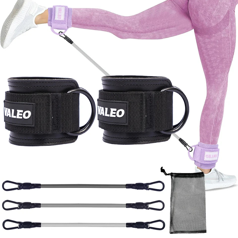 LOOGDEEL Ankle Strap Set — Unisex Resistance Cuffs with Padded Support