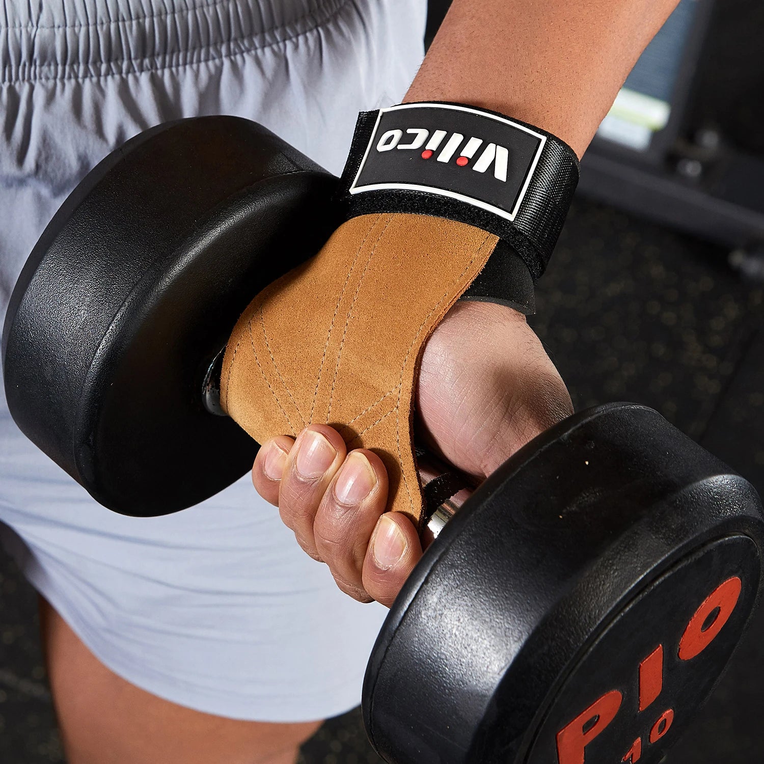 Cowhide Gym Grip Gloves 2‑Pack — Anti‑Skid Palm Protectors for Lifting