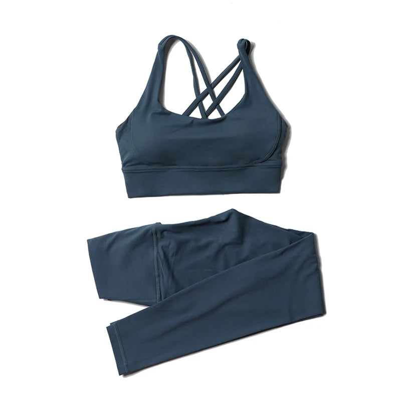 SOISOU Women’s Nylon Yoga Set — 2‑Piece Breathable Tracksuit